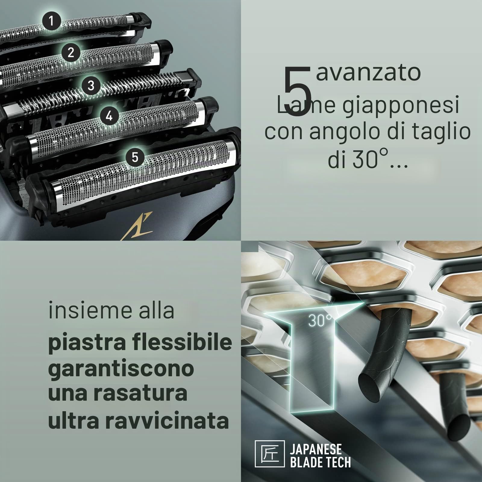 Panasonic ES-LV97 - Rasoio elettrico ricaricabile a 5 lame con supporto per pulizia e ricarica (spina da bagno a 2 pin Regno Unito)