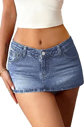 ELLEVEN Low Rise Stretchy Jean Skorts for Women