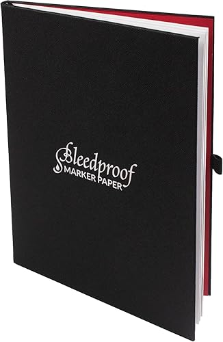 WA Portman - Cuaderno de dibujo de papel marcador A4 a prueba de sangrado, 60 hojas/120 páginas, bloc de papel marcador de alcohol con páginas