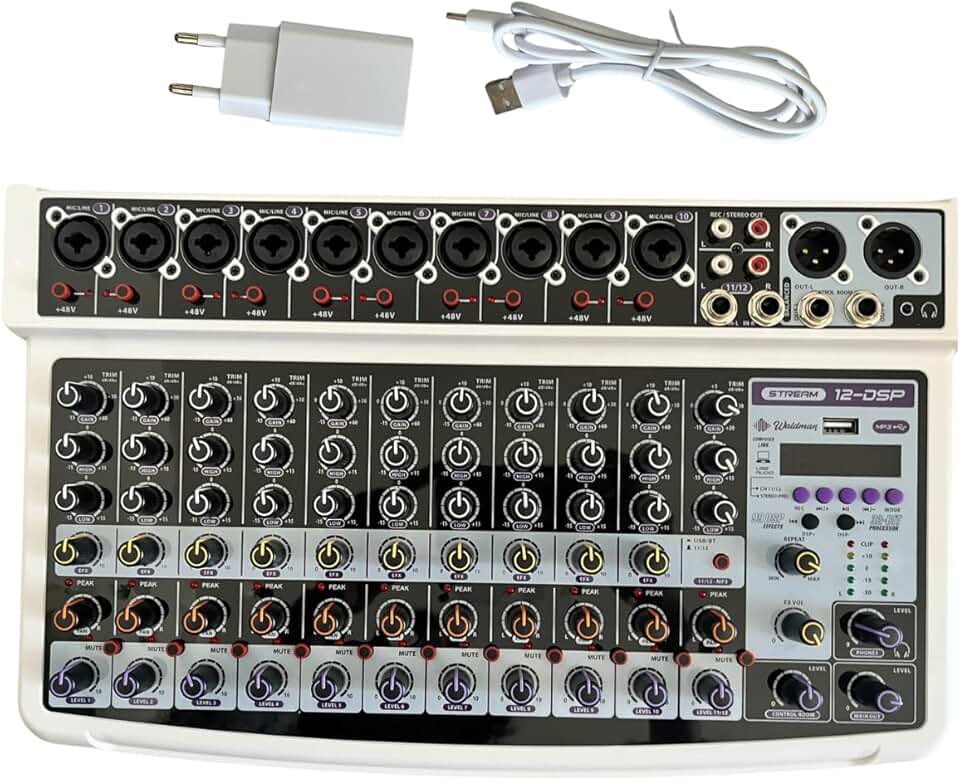 Mesa de Som Waldman Misturador de Som de 12 Canais ST12DSP