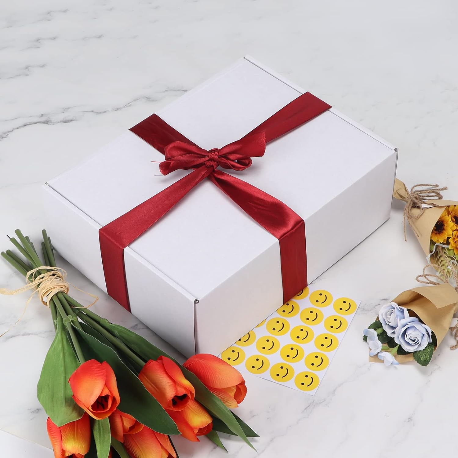 RLAVBL 12x9x4 Inches Shipping Boxes Set of 20, White Corrugated Cardboard Box, Mailer Boxes for Small Business