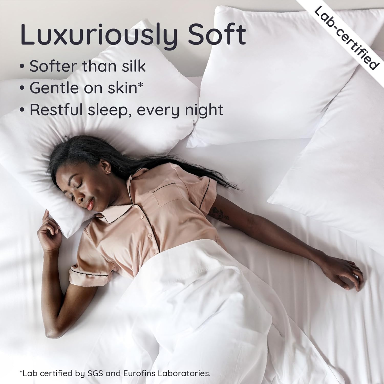 Bambaw King White Fitted Sheet Only, 100% Viscose Derived from Bamboo Sheet, Cooling Fitted Sheet King Size, 16” Deep Pocket Sheet (White)