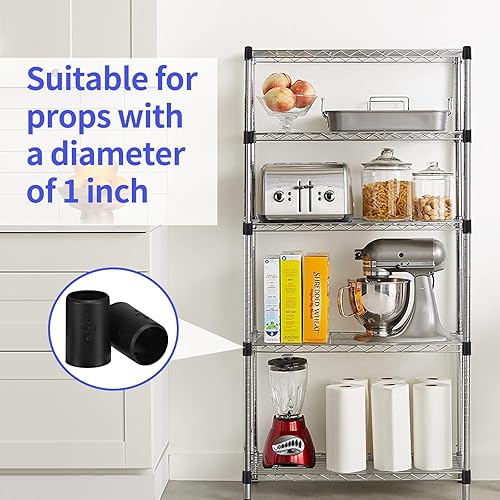 Miniatura 6 de Seimneire Paquete de 30 clips de alambre negro para estantes de 1 pulgada, clips de plástico para estantería, clips de plástico redondos de