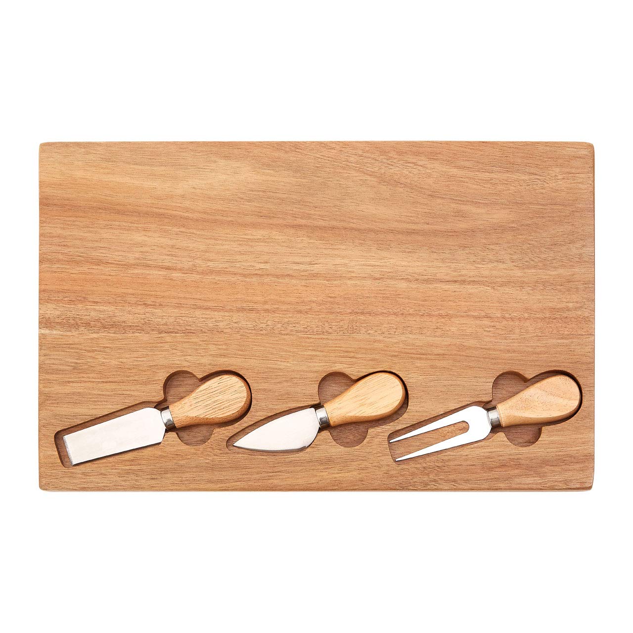 Socorro Cheese Board, with 3 Cheese Knives, Acacia Wood