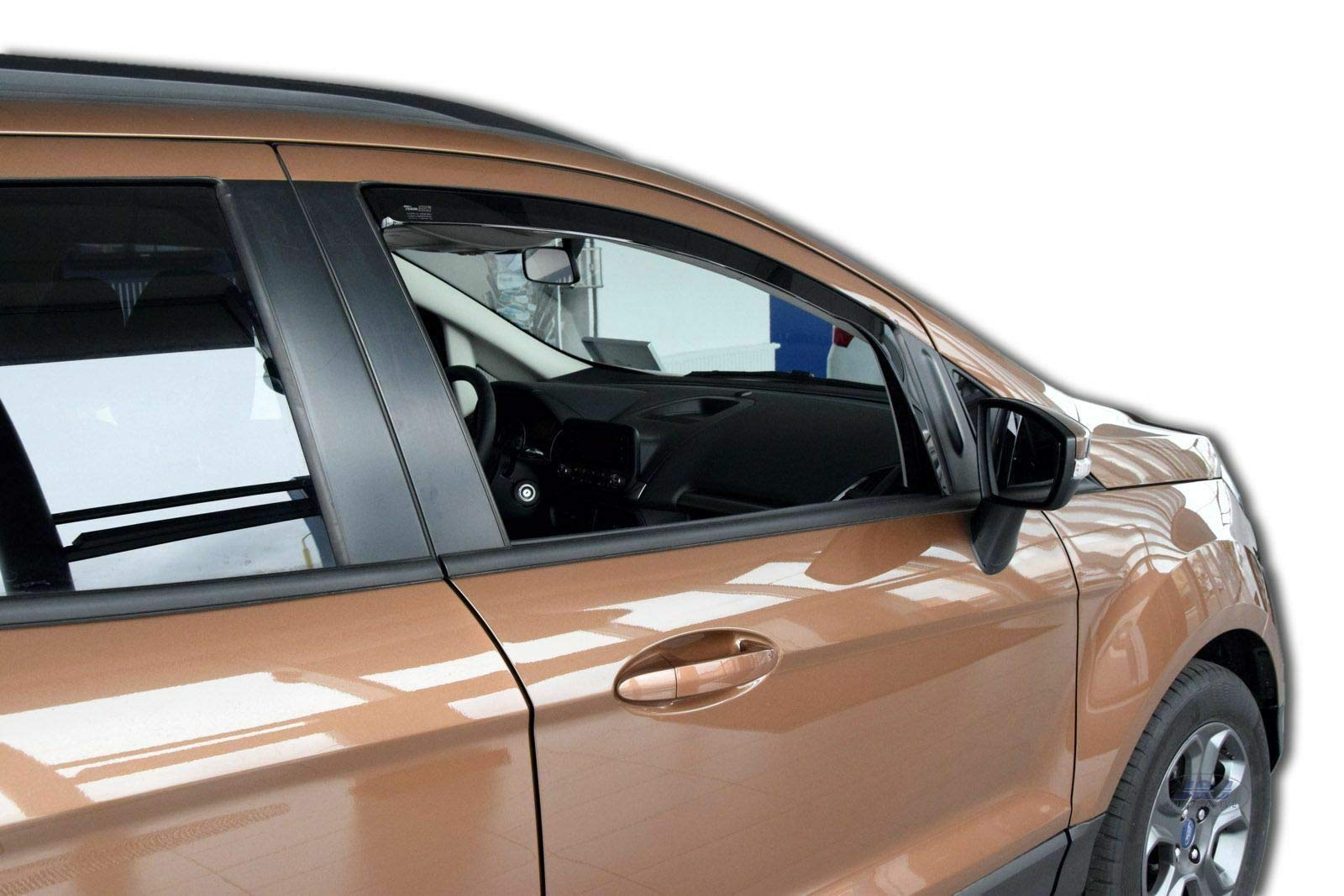 J&J AUTOMOTIVE Deflettori d'Aria per Ford Ecosport 2013-2022, Set da 2 Pezzi, Nero Fumé Oscurato Heko