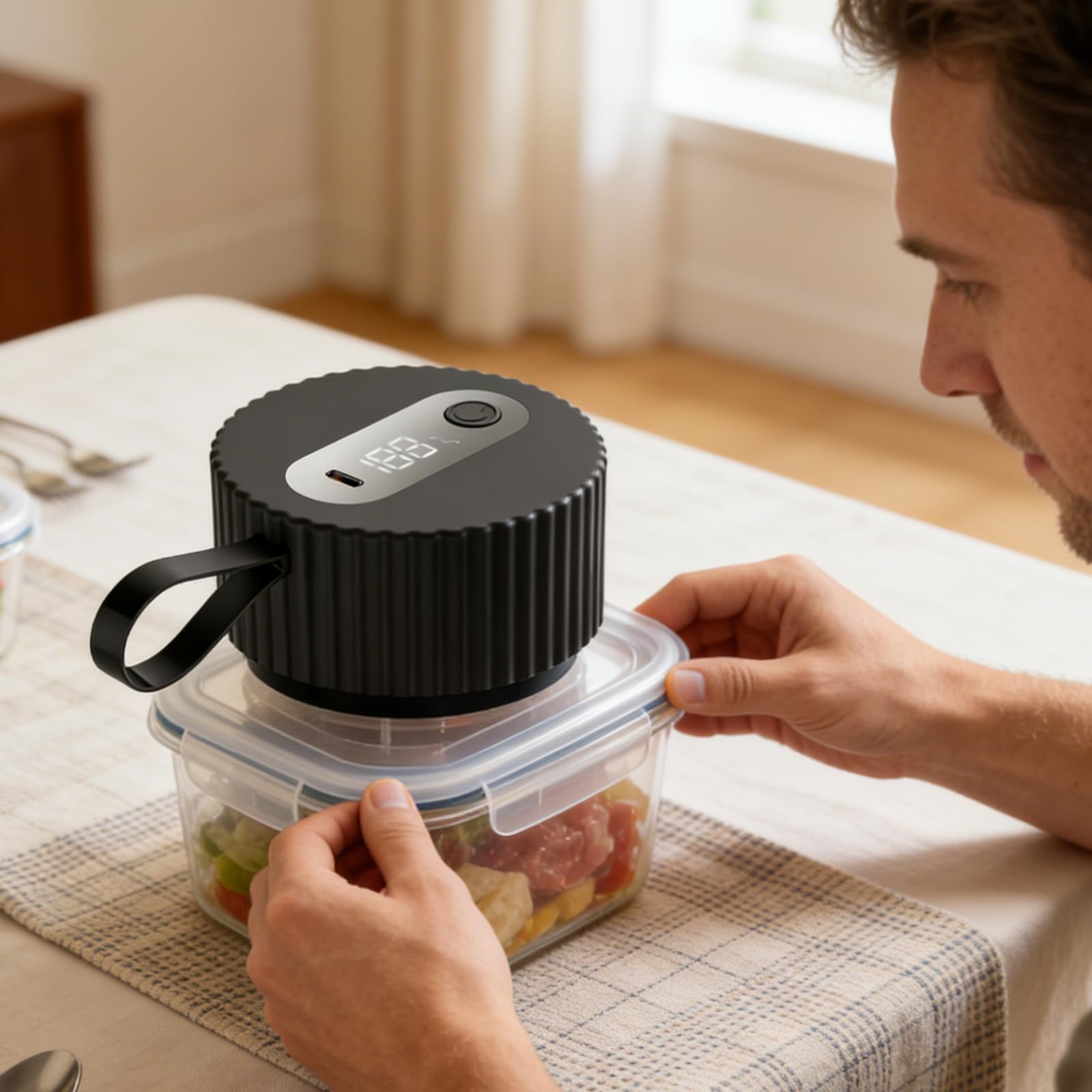 Vakuumierer für Gläser, Vakuumierer für Einmachgläser automatisches Vakuumiergerät Set Elektrisches Mason Jar Vakuum Sealer Kompatibel mit Breite und Normale Öffnung, Herzliche Geschenke Mama, Oma