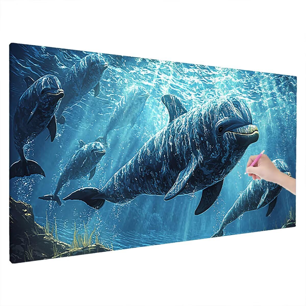 Diamond Painting Adulti, Diamond Painting Delfino 50x130cm, Regalo -2376