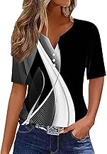 Ceboyel Women Trendy 2024 Summer Tops Striped Sparkly Print Tshirts Shirt Short Sleeve Blouses Tunic Dressy Causal Clothes