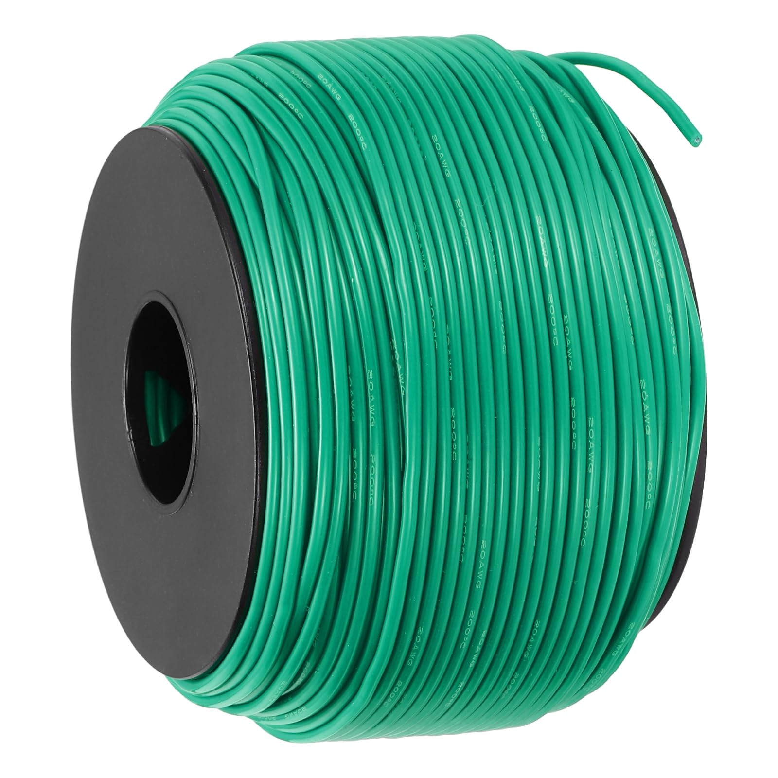sourcing map 20 AWG Flexible Silicone Wire 91.5m/300ft, 20 Gauge Tinned Copper Electrical Stranded Wire 200 Celsius/392 Fahrenheit High Temperature Hookup Spool for DIY Model Wiring, Green