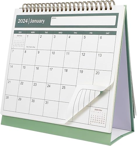 Miniatura 6 de Calendario de escritorio 2024.7-2025, calendario mensual de pie, calendario diario, planificador organizador para decoración del hogar y la oficina,