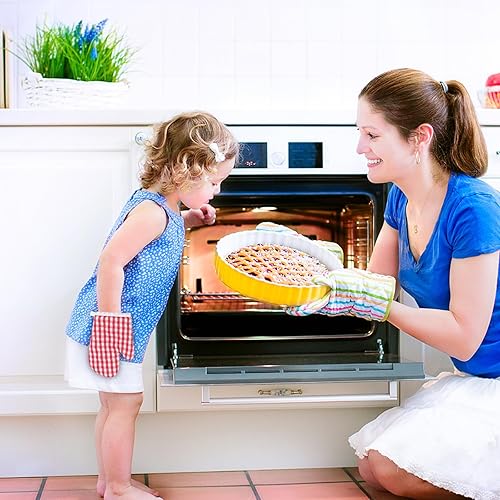Vista 24 de Guantes de cocina para niños, 2 unidades, para jugar y cocinar, guantes para horno de microondas, guantes de cocina para hornear, guantes de cocina