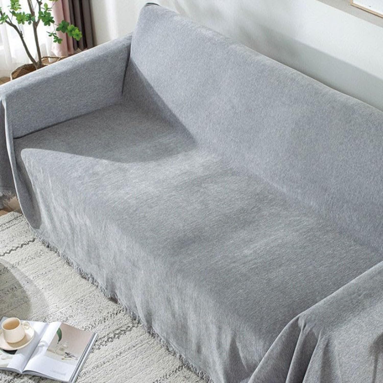 WNRLL 01,180X340cm, Sofa Throws 3 Seater, Extra Large Throws for Settees 4 Seater, Non Slip Sofa Throws, Washable for Bedspreads Armchairs Bed Settees Couch — image 1