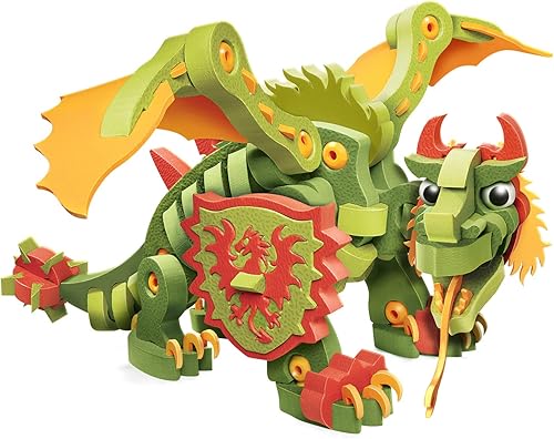 Bloco Toys Combat Dragon  Juguete STEM  Criaturas míticas de fantasía  Juego de construcción de construcción de bricolaje (155 piezas)