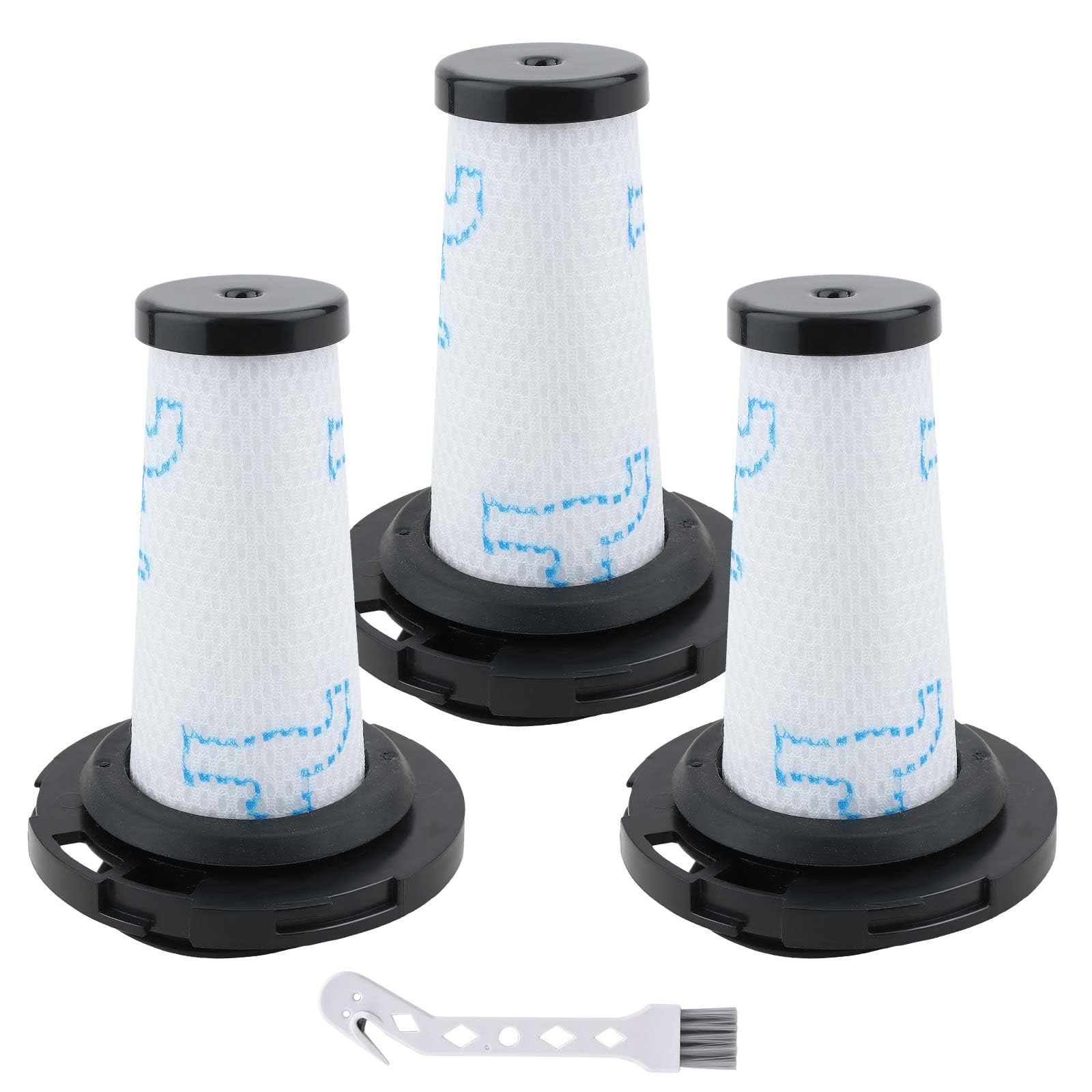 Filtri di Ricambio per Rowenta X-Pert 7.60 Animal/X-Force Flex 9.60 Aqua RH6A31 RH6A33 RH6A73 RH20C0 RH2077 X-Nano RH1127 RH1129 Aspirapolvere Accessori, Alternativa a ZR009010, 3 pezzi