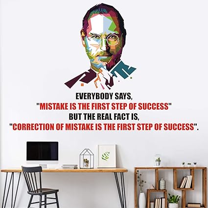 WALLSTICKS ' Steve Jobs - Inspiration - Motivation - Quote - Success - Teamwork - Career - Office - Decorative - Wall Sticker ' - WS014 (PVC Vinyl - 120 cm X 85 cm)