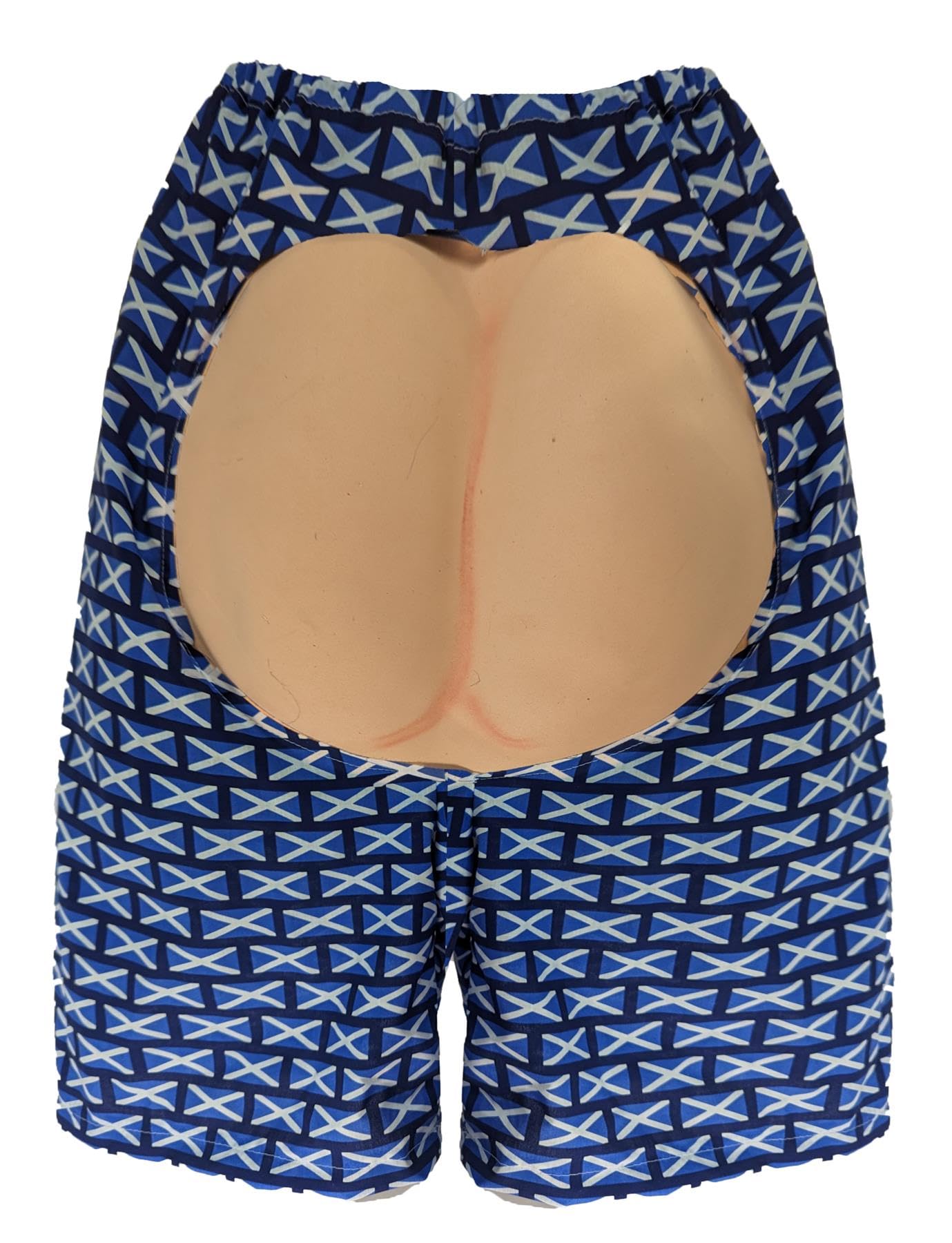 The Dragons Den Adults St Andrews Cross Saltire National Flag Scotland Bum Out Shorts Fancy Dress [S-M] Multicoloured