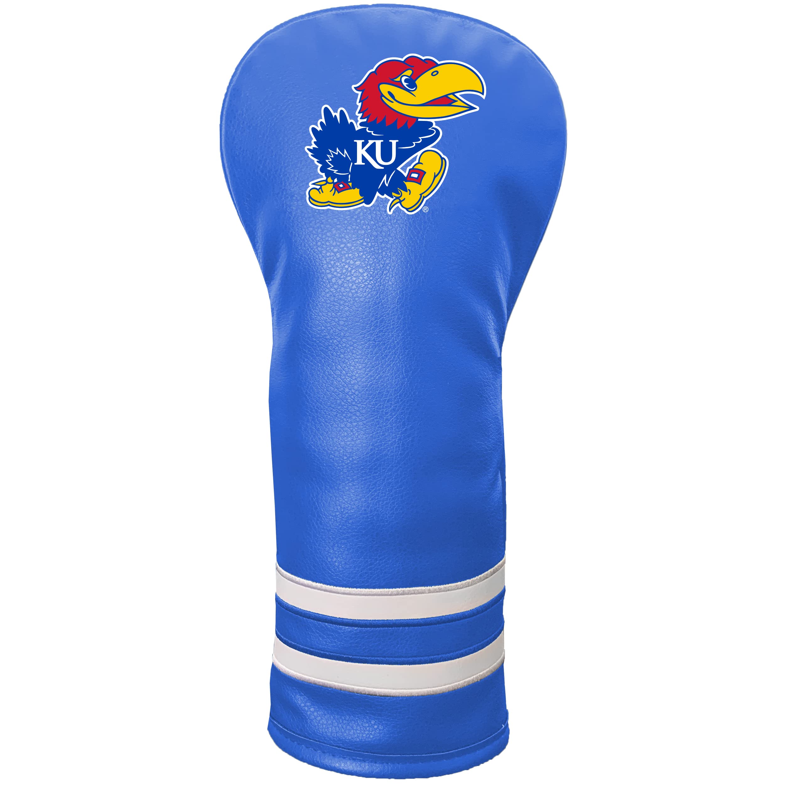 Team Golf NCAA Kansas Vintage Fairway Headcover (Color) - Printed Team Golf NCAA Vintage Fairway Headcover (Printed), Fits All Fairway, Hybrid and