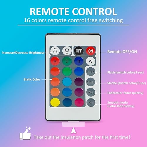 Miniatura 4 de Bestview Bombillas E12 que cambian de color, bombillas LED RGB multicolor con control remoto, base RGBW blanca de 3 W, bombilla de luz de color para