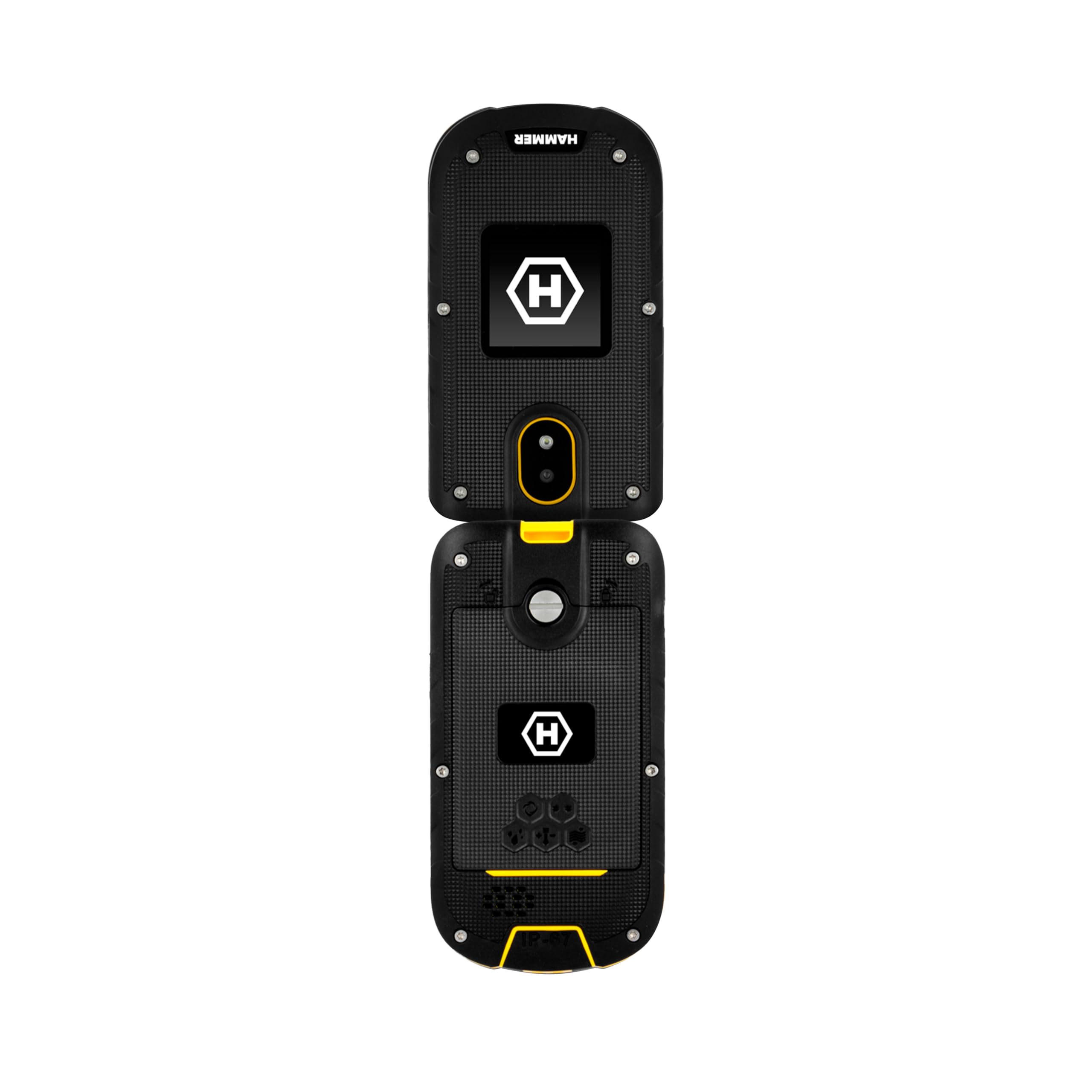 robusto telefono flip HAMMER Bow LTE 4G senza contratto impermeabile antipolvere IP68 robusto con grande batteria da 1200mah