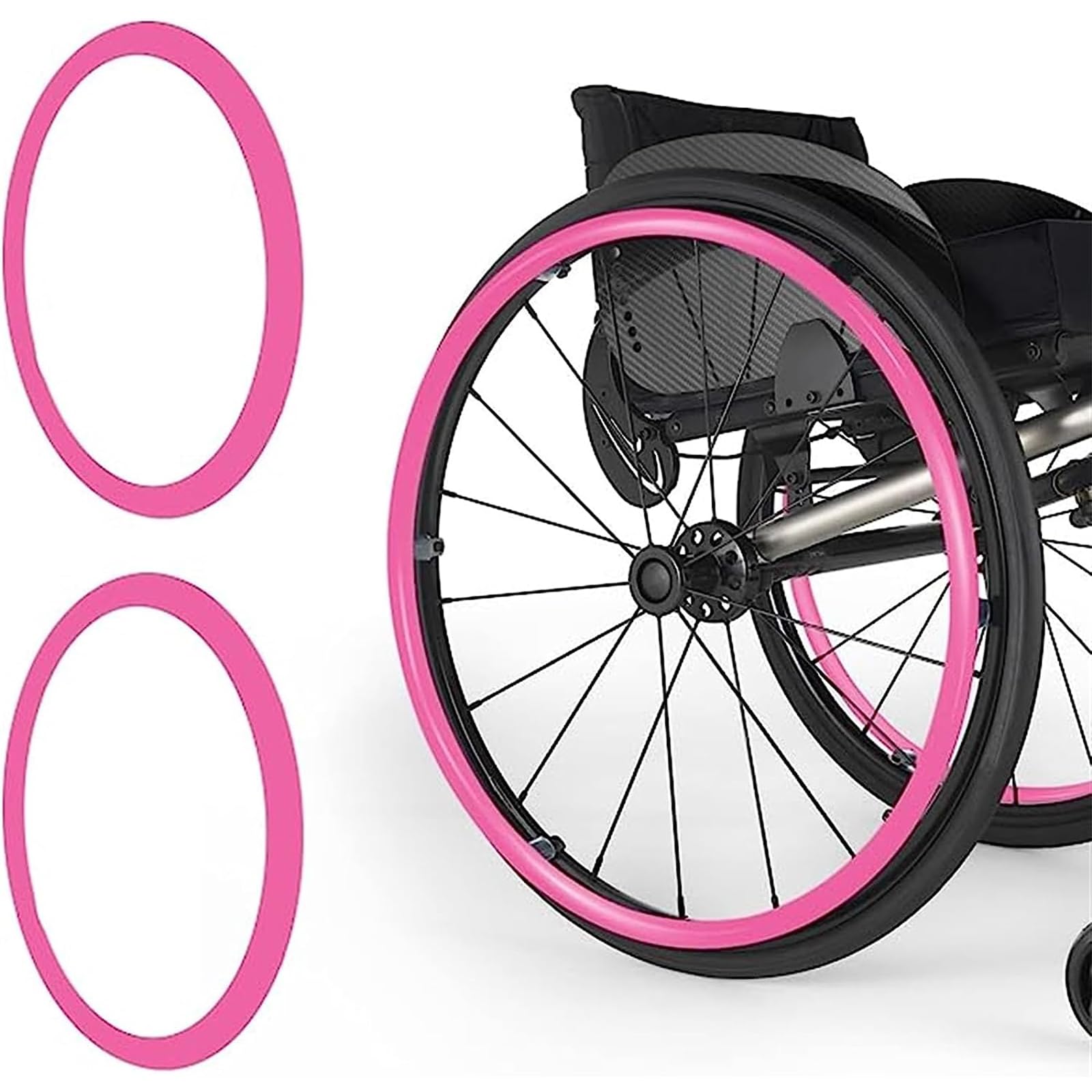 Cubiertas para Llantas de Silla de Ruedas, agarraderas Antideslizantes para Llantas de Silla de Ruedas de 24 Pulgadas, 1 par de Cubiertas de Silicona para Llantas de Sill