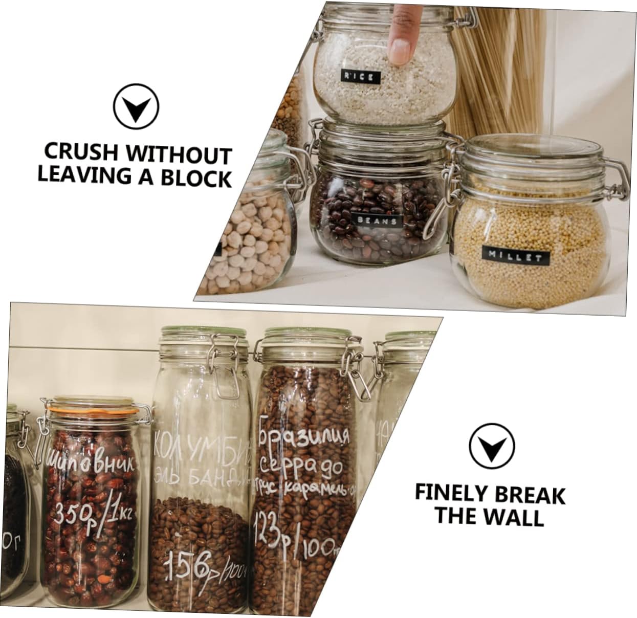 Cabilock Burr Coffee Bean Grinder Electric Spice Burr Mill Portable Grain Mill and Safe