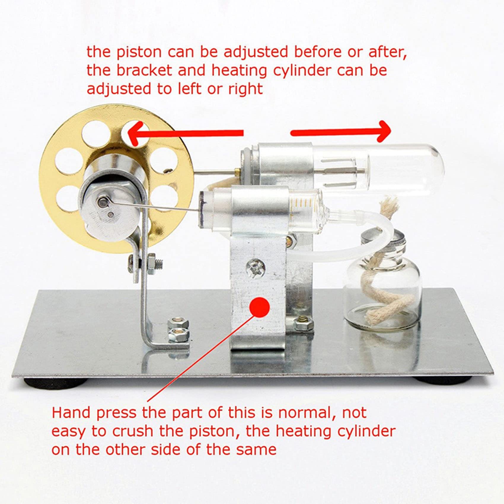 XIAOJUN – Moteur Stirling Modèle Éducatif – Génération D’Électricité – Expérience De Physique – Métal