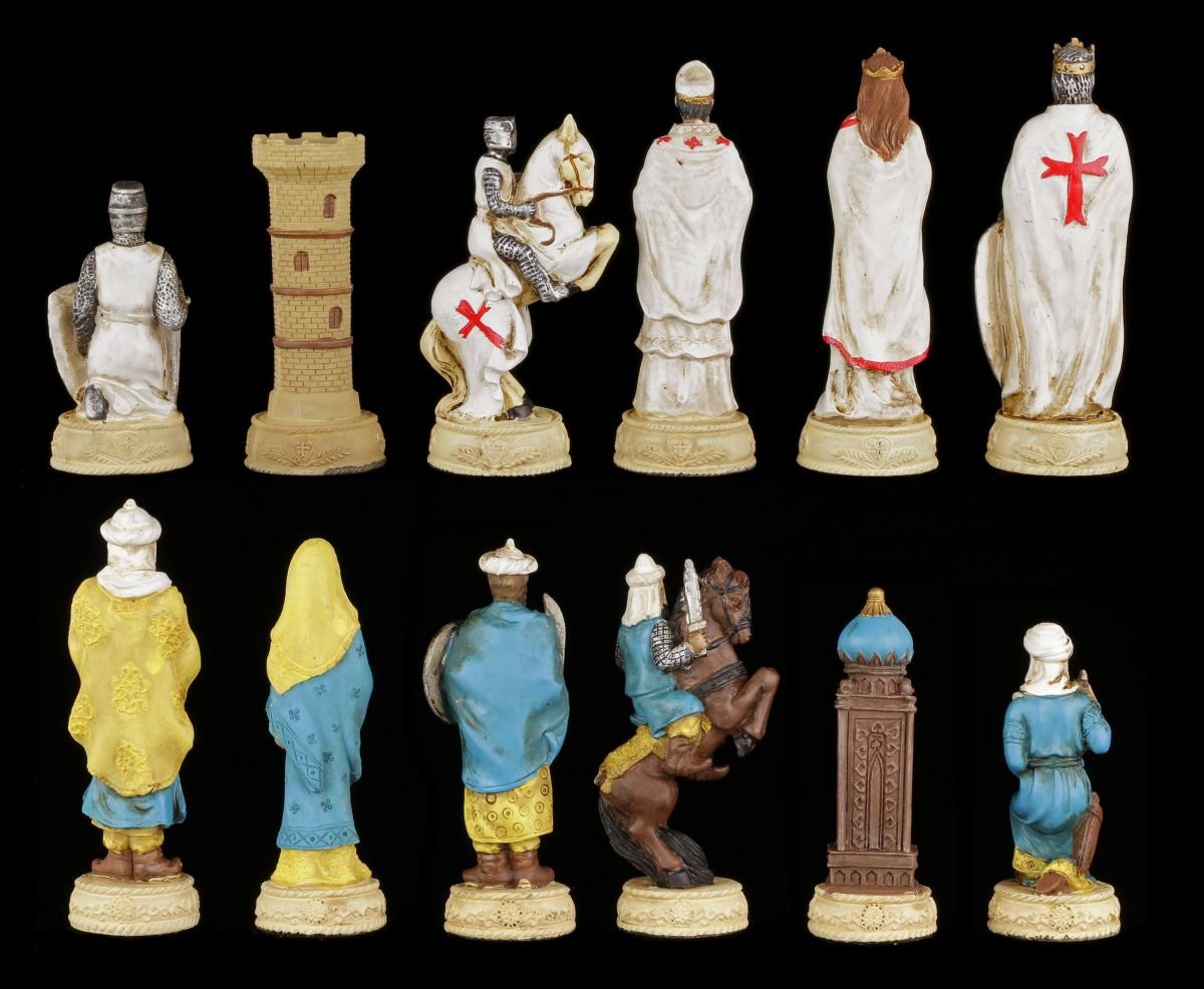 Figurines d'échecs Set - Croisé VS. L - ritterschach Chevalier échec