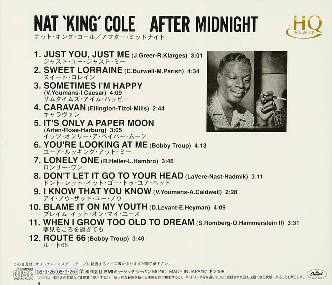 THE NAT KING COLE TRIO NAT 'KING' COLE AND HIS TR - After Midnight - CD