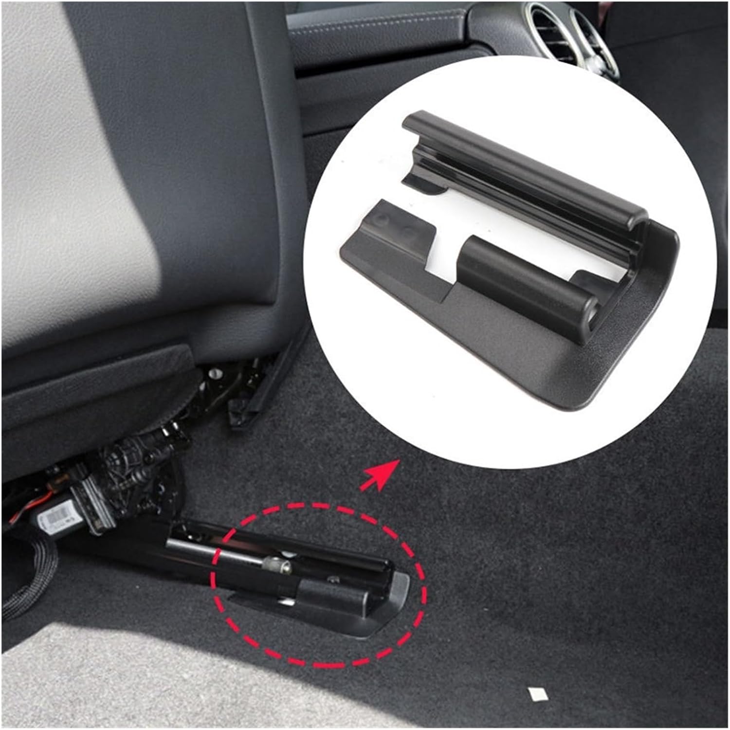 Fit for Benz W205 W213 Main Driver Fit for Seat Rail Sliding Track Trim Cover Co-Driver Replacement C/E-Class 15-21(Main Driver FR)