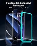 ESR 3 Pack for iPhone 16 / iPhone 15 Screen Protector, [9H Hardness] [Military Grade Shatterproof] Full Coverage Tempered Glass Film with Easy Installation Tool, HD Clear, Scratch Resistant