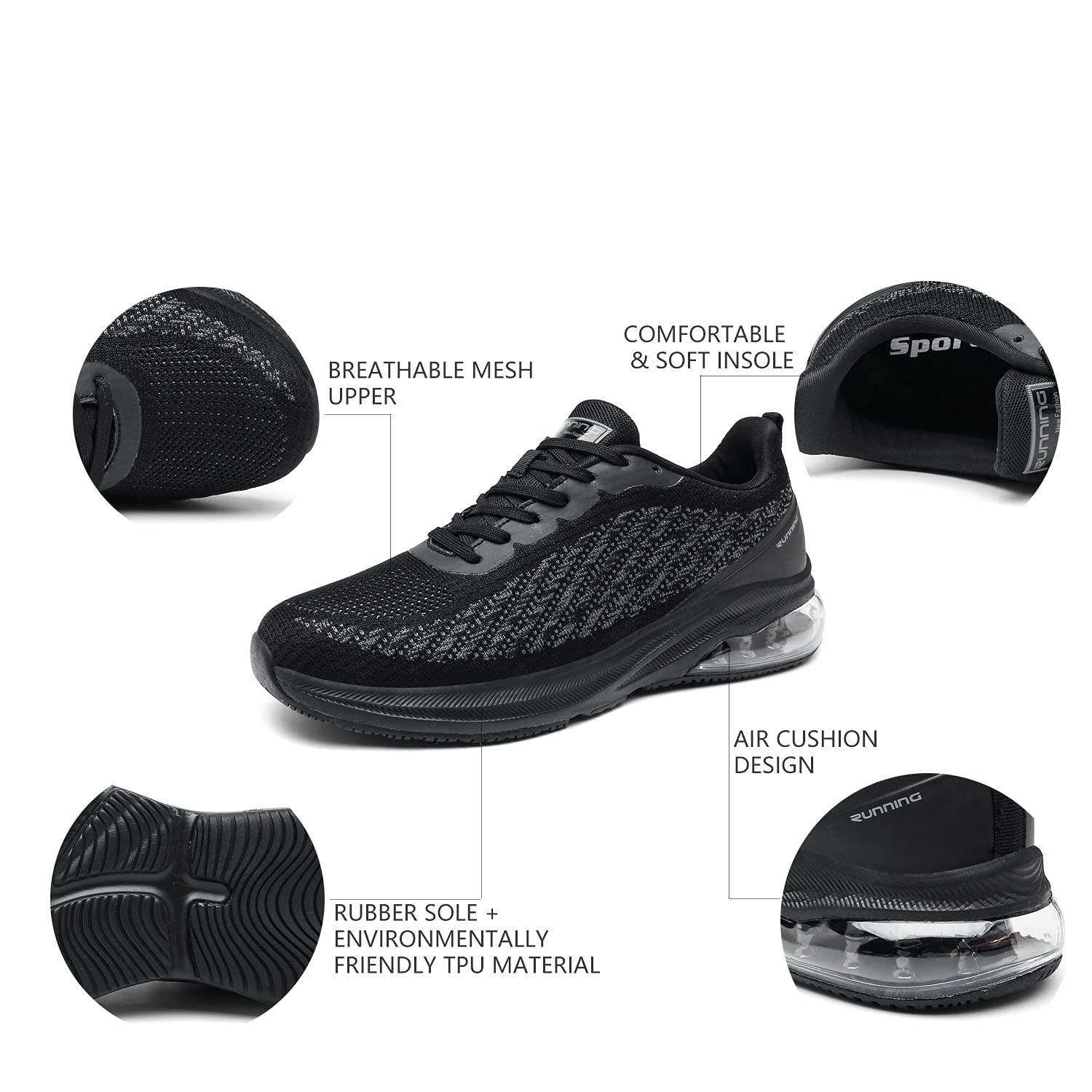 frysen Scarpe Uomo Donna Sneakers Scarpe Uomo Estive Scarpe Running Uomo per Tennis Trekking MTB Corsa Fitness 36-47EU