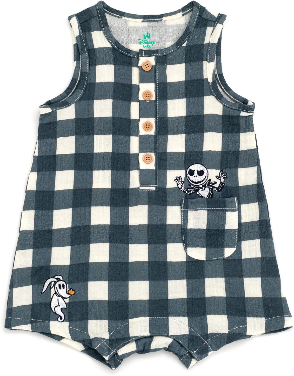Disney Baby Sleeveless Gauze Romper Newborn to Infant Sizes (Newborn - 24 Months)