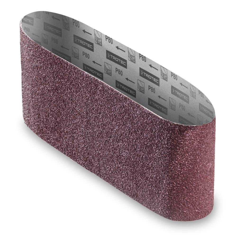 TROTEC Lijadora de banda PBSS 10-600 Lijadora electrónica de banda (600 W, papel de lija: 75 x 457 mm, incl. caja de recogida de polvo y el adaptador para una aspiradora externa)