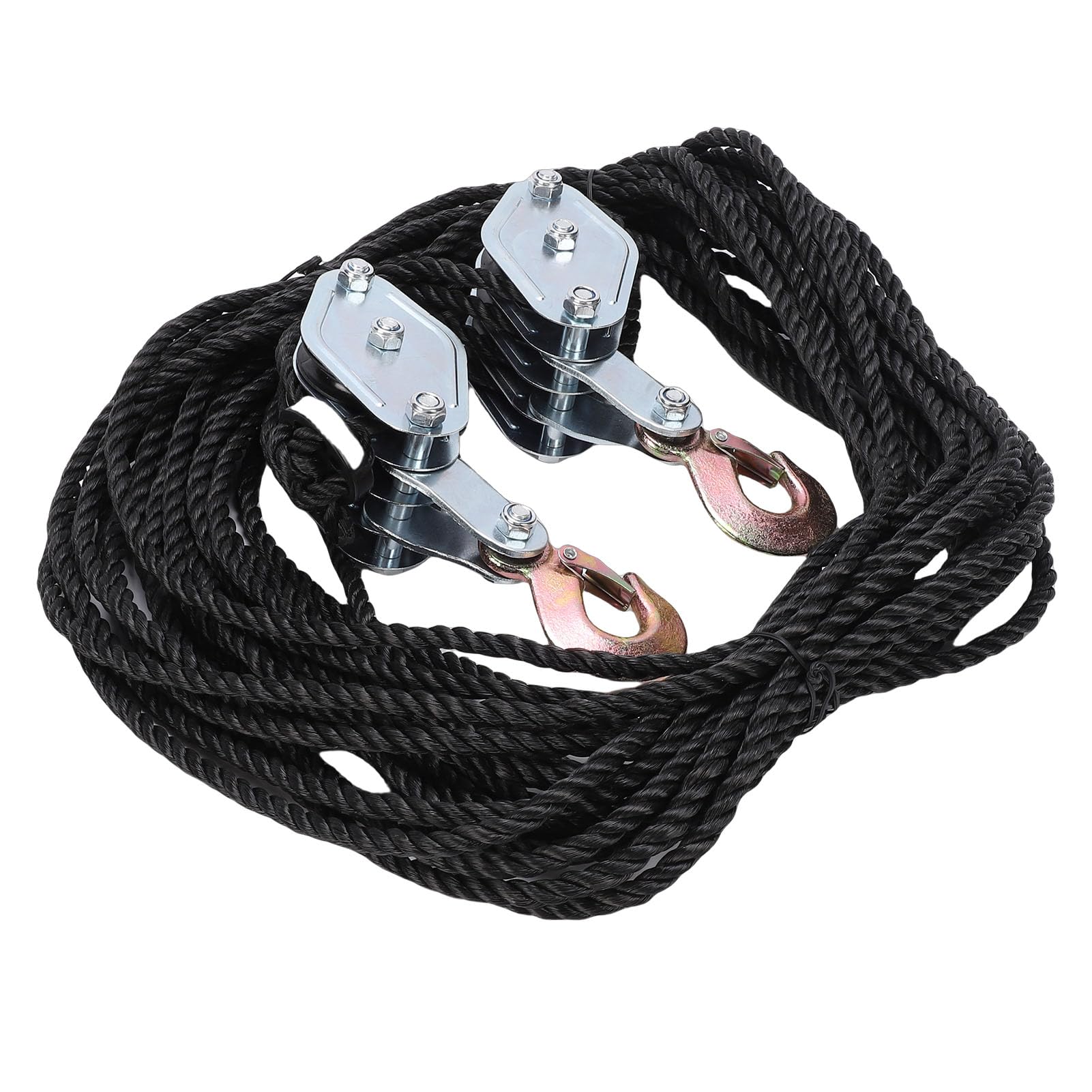 Buachois Seilzug Flaschenzug System, 2200LB, 8:1 Übersetzung, legierter Stahl, für Hebearbeiten in Garage und Lager
