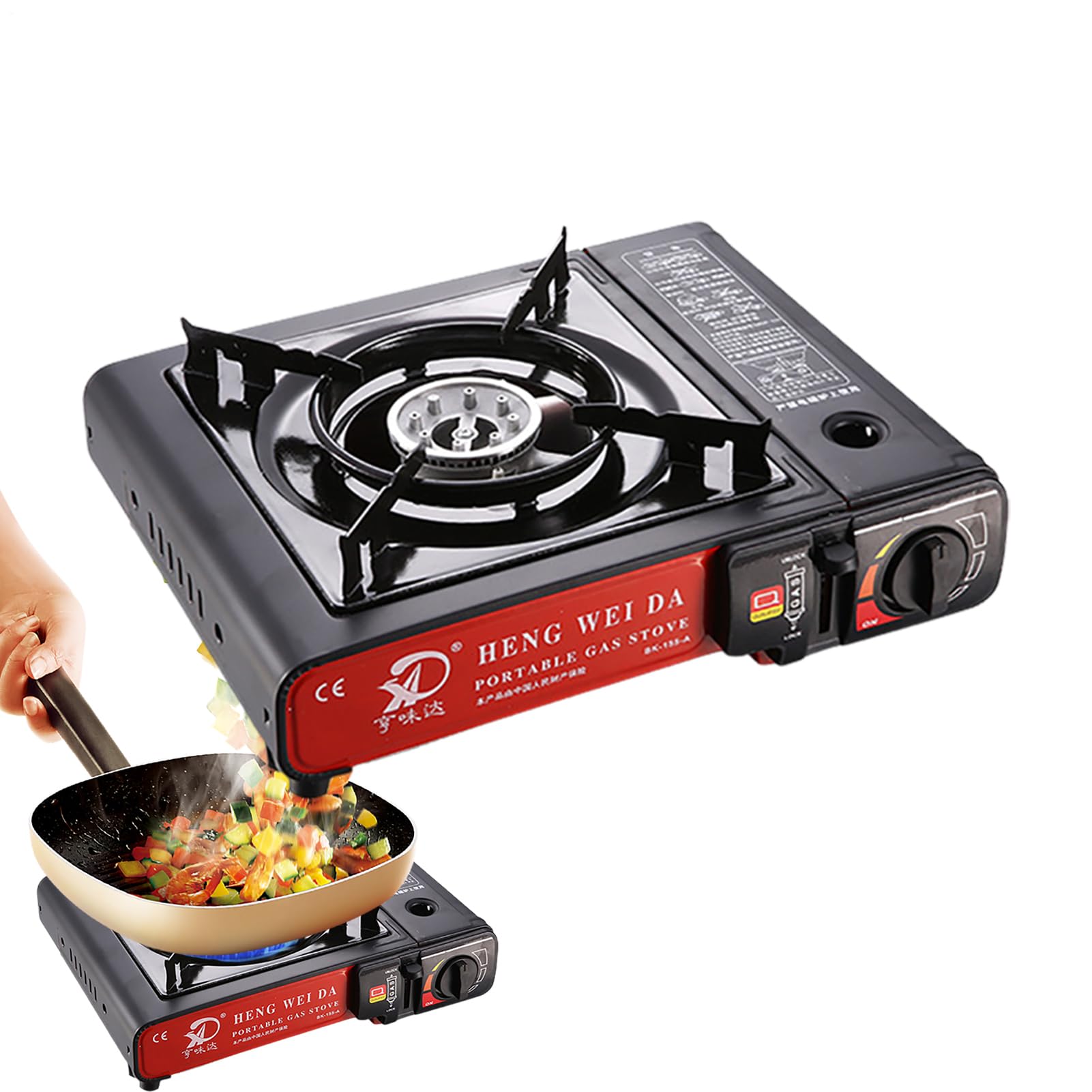 Mini poêle à dos de randonnée - poêle de camping portable | Mini Campings | Burner, Cassette Furnace Double Campe Single Camp Fove avec une flamme réglable à 3 couches, feu fort pour économiser plus d'