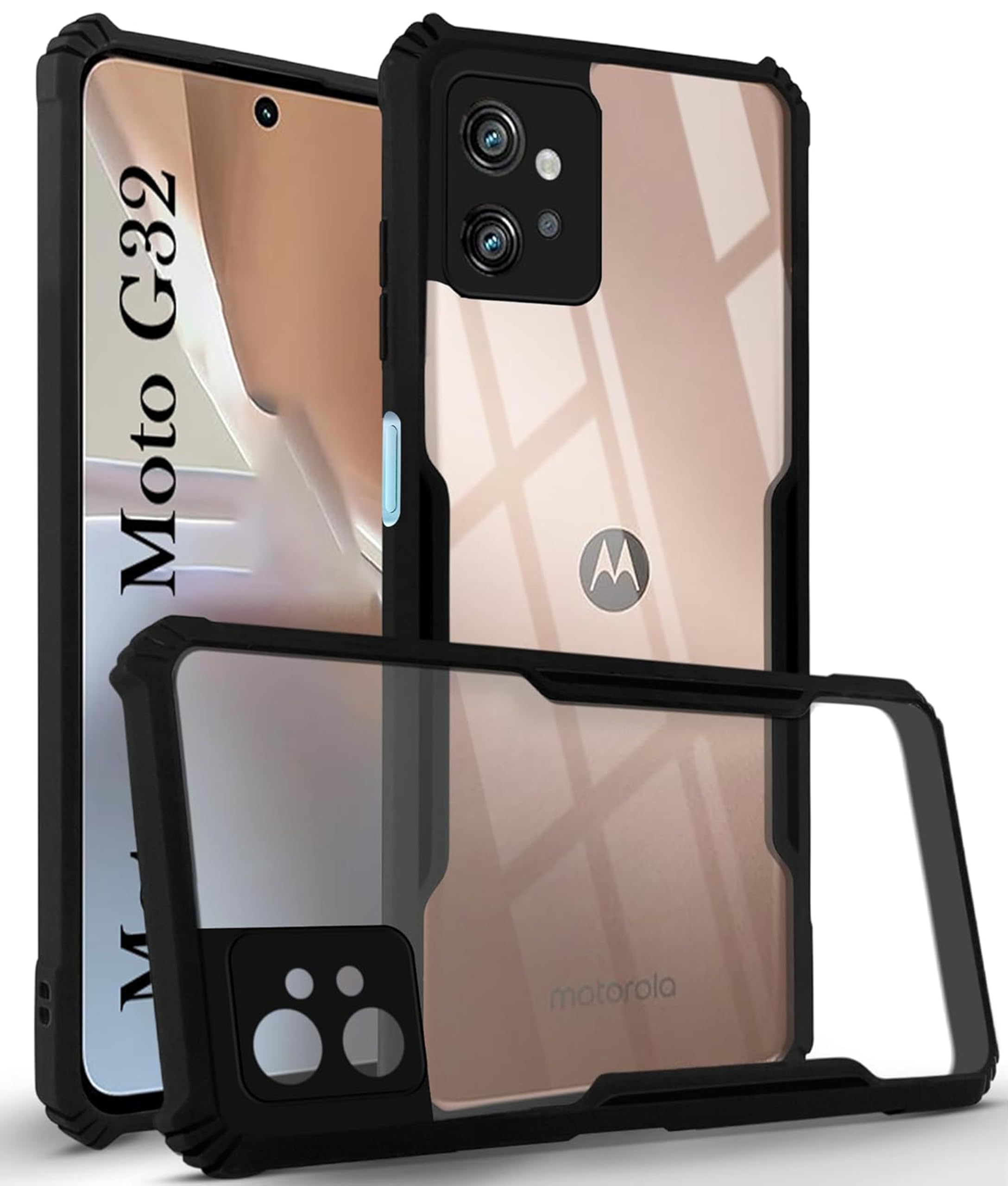 MobiSpif Anti-Yellow Transparent Back Cover for Motorola G32