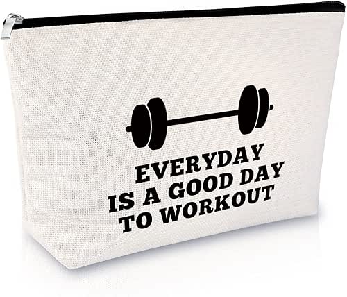Workout Gift for Women Makeup Bag Weightlifting Fitness Gift Trainer