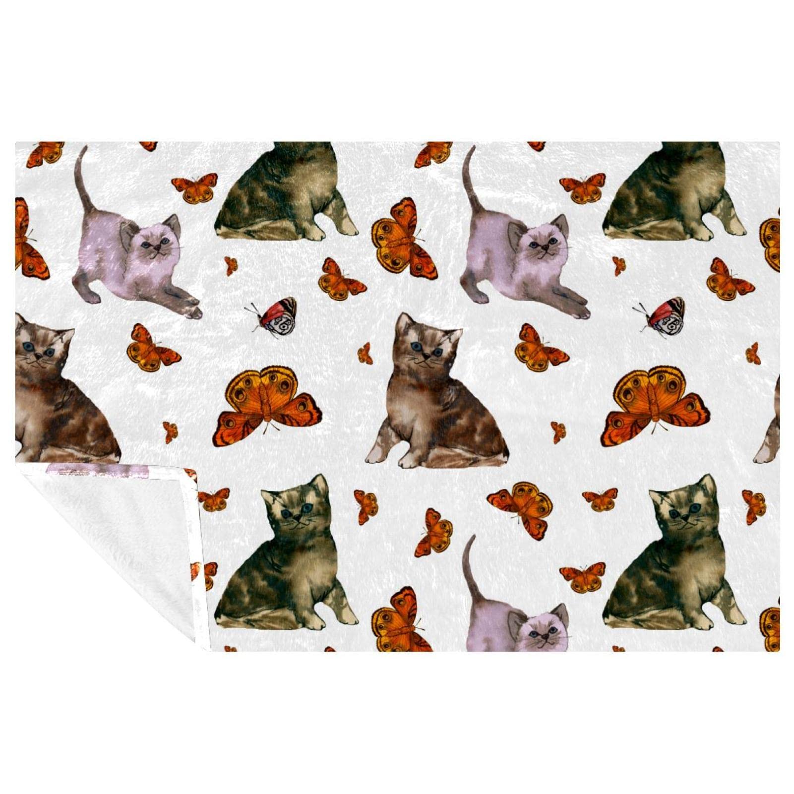 Couverture de chat et papillon douce pour réchauffer vos moments de complicité