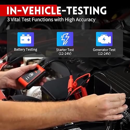 Miniatura 5 de Autel MaxiBAS BT506 - Probador de batería de automóvil, 6 V, 12 V, 100 – 2000, analizador automático de batería CCA, herramienta de escaneo de