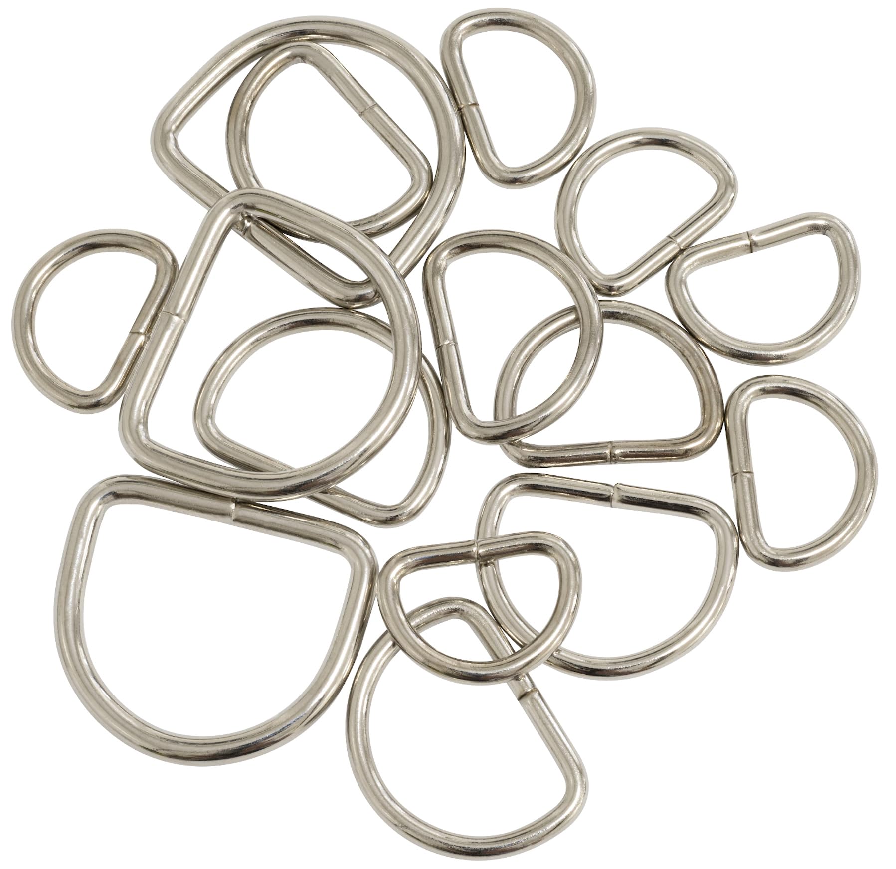 Set Di 5 Rivetti Decorativi Con Anello A D - Filettatura 3mm In Metallo Argento Per Fai-Da-Te - Foto 11