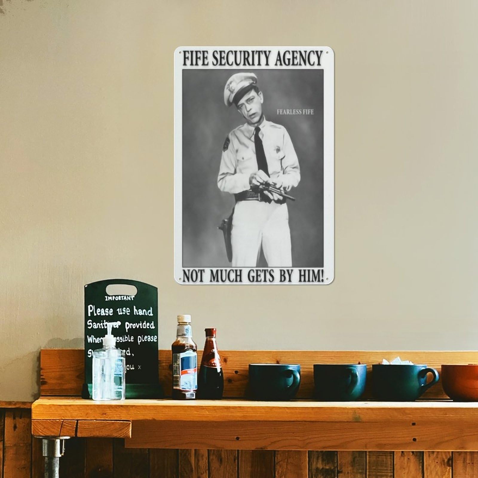 Amazon.com: Aikeory Novelty Fife Security Agency Metal Tin Sign