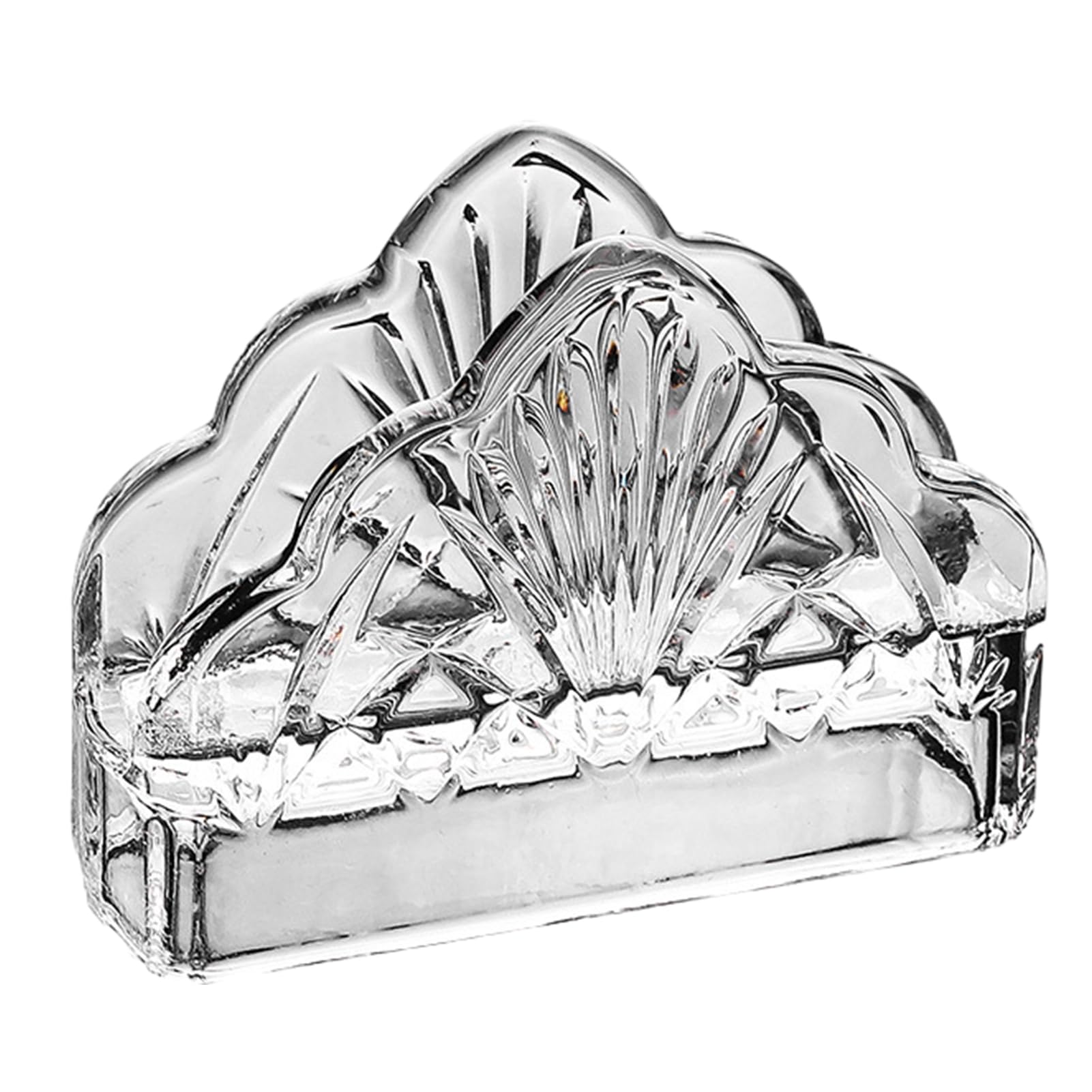 Glifora Tissue Holder, Crystal Glass Modern Style - Durable, Scratch-Resistant Organiser, Dispenser for Restaurant Napkins and Business Cards