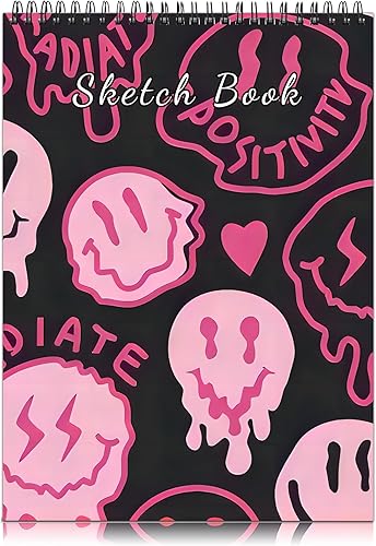 Cabreche Cuaderno de bocetos encuadernado en espiral, 9 x 12 pulgadas, papel grueso de 3.53 ozm, 50 hojas, 100 páginas, cuaderno de bocetos