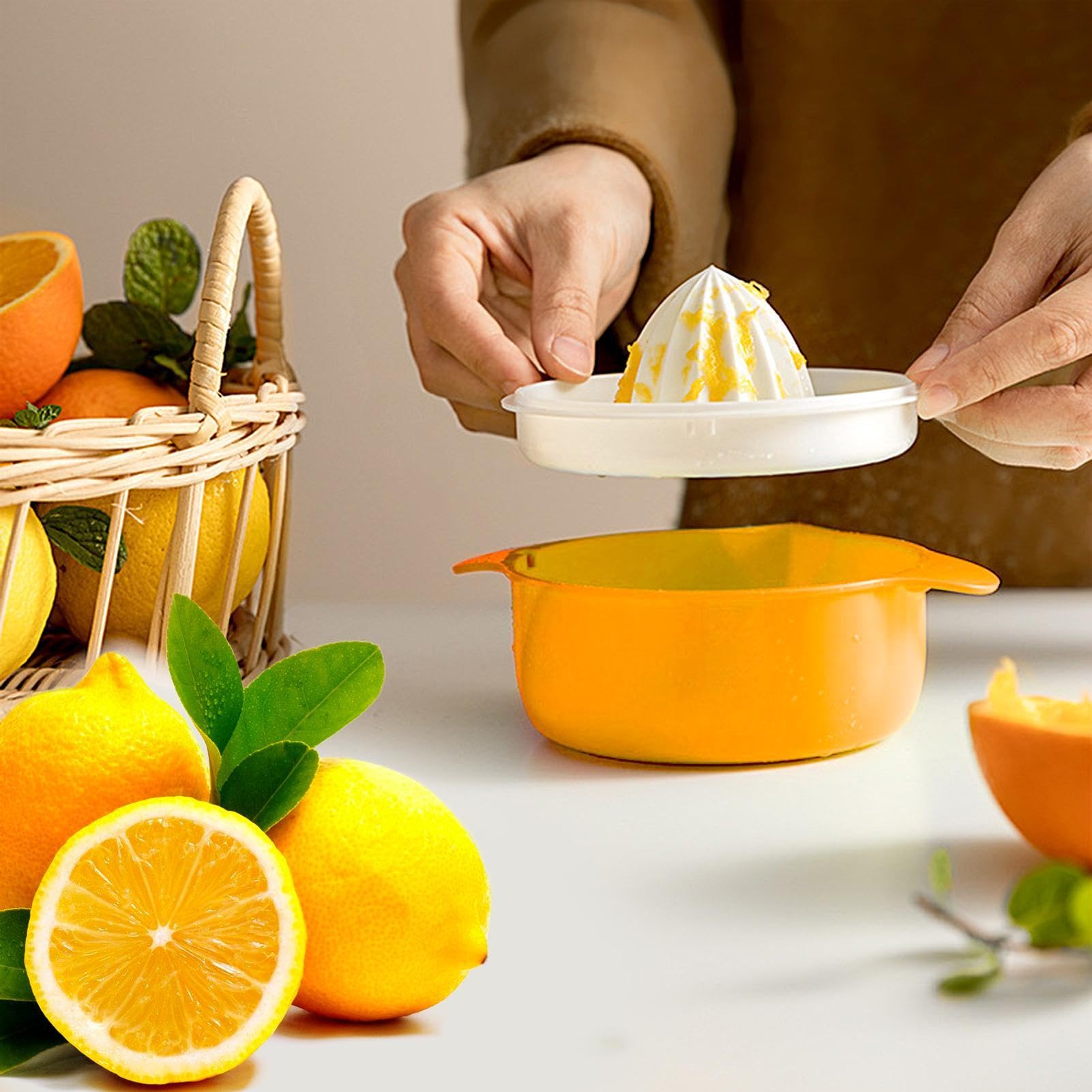 Citrus Juicer Manual - Orange Juicer Manual | Citrus Lemon Orange Grapefuit Juicer Manual Squeezer, Lemon Squeezer Juicer With Bowl Strainer, Multifunctional Orange Juicer Squeezer