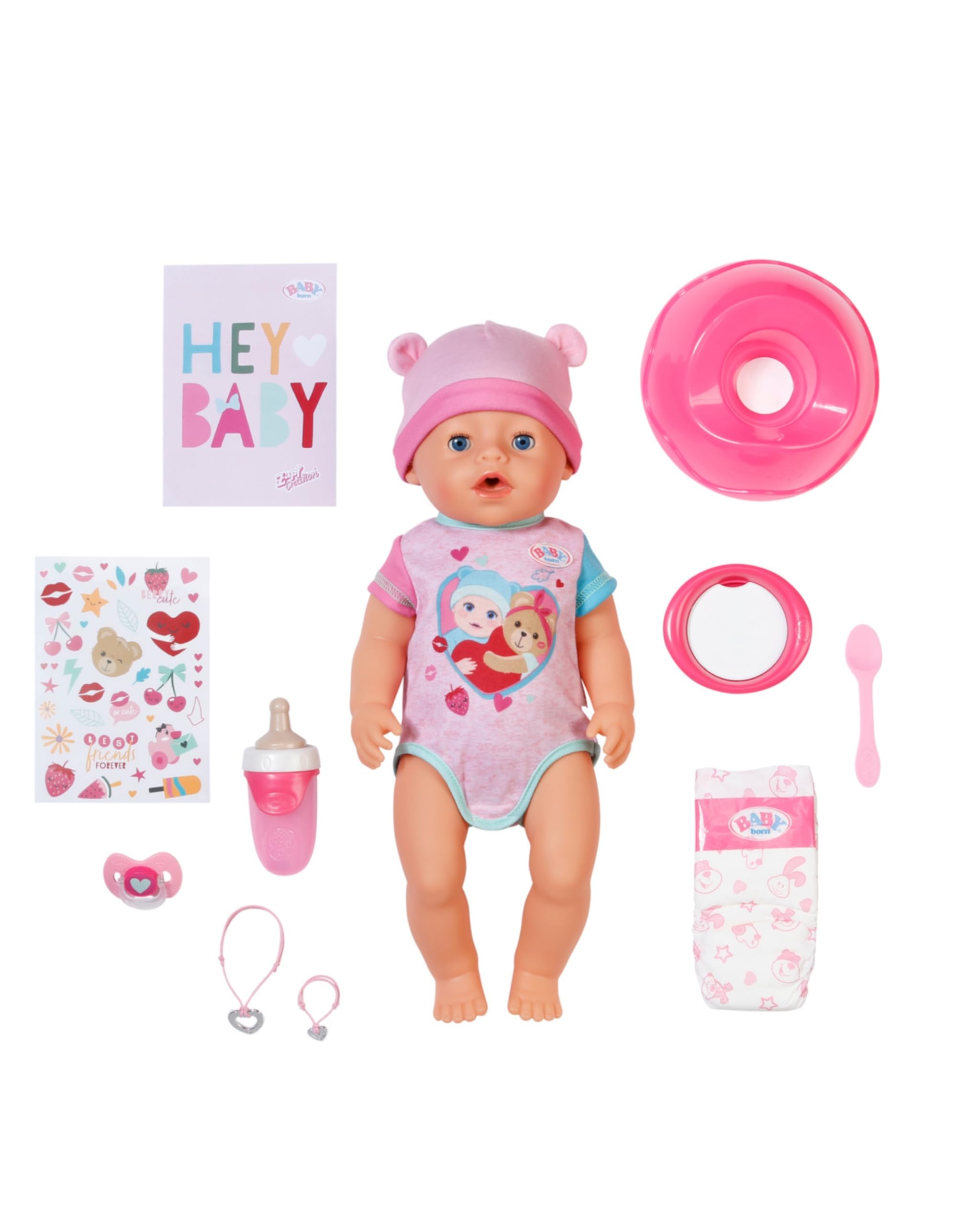 Baby Born Emma - Muñeca de 43 cm - 10 Funciones, Incluye Accesorios y Pelele - Funciona sin Pilas - Apto para niños a Partir de 3 años