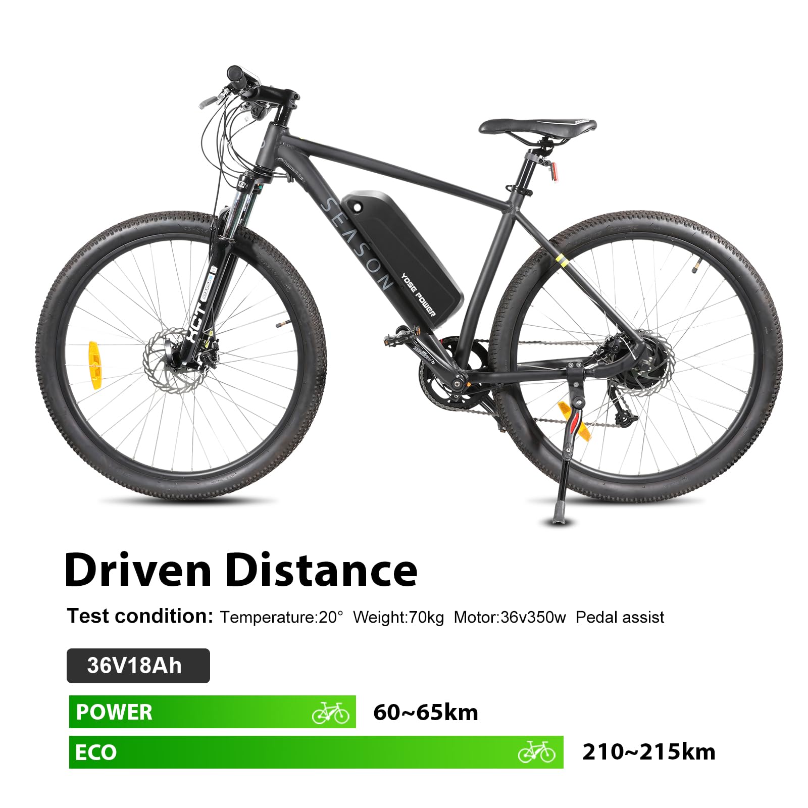YOSE POWER Hailong - Batteria per bicicletta elettrica, 36 V, 18 Ah, 250 W/350 W/500 W/1000 W per Mifa Vaun Ebike