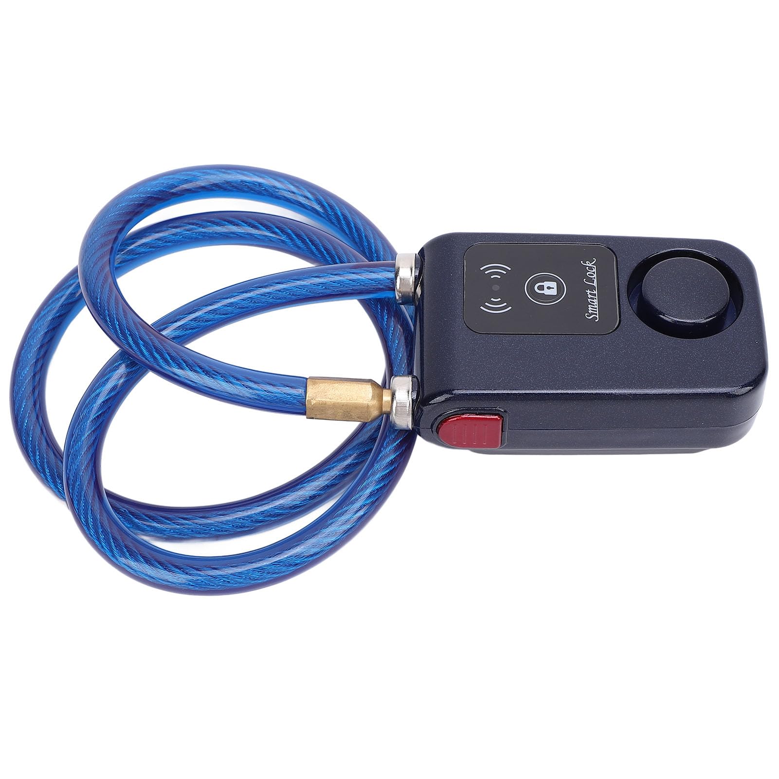 Topiky Lucchetto per Ciclismo con APP di Allarme Sblocco del Lucchetto per Moto Bluetooth Senza Chiave con Vibrazione - ABS, Filo di Acciaio da 31,5 Pollici (BLUE)