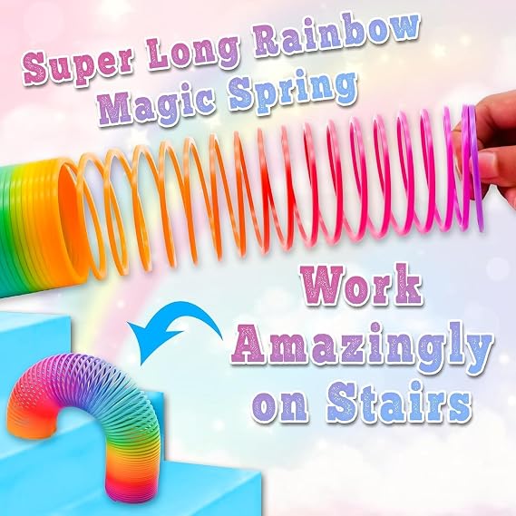 SRV Hub Licensed Slinky Springs (3x Super Long Rainbow Magic Springs)