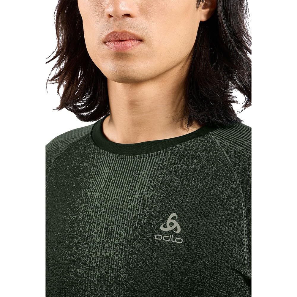Odlo Capa Base Blackcomb Eco con Cuello Redondo y Manga Larga para Hombre
