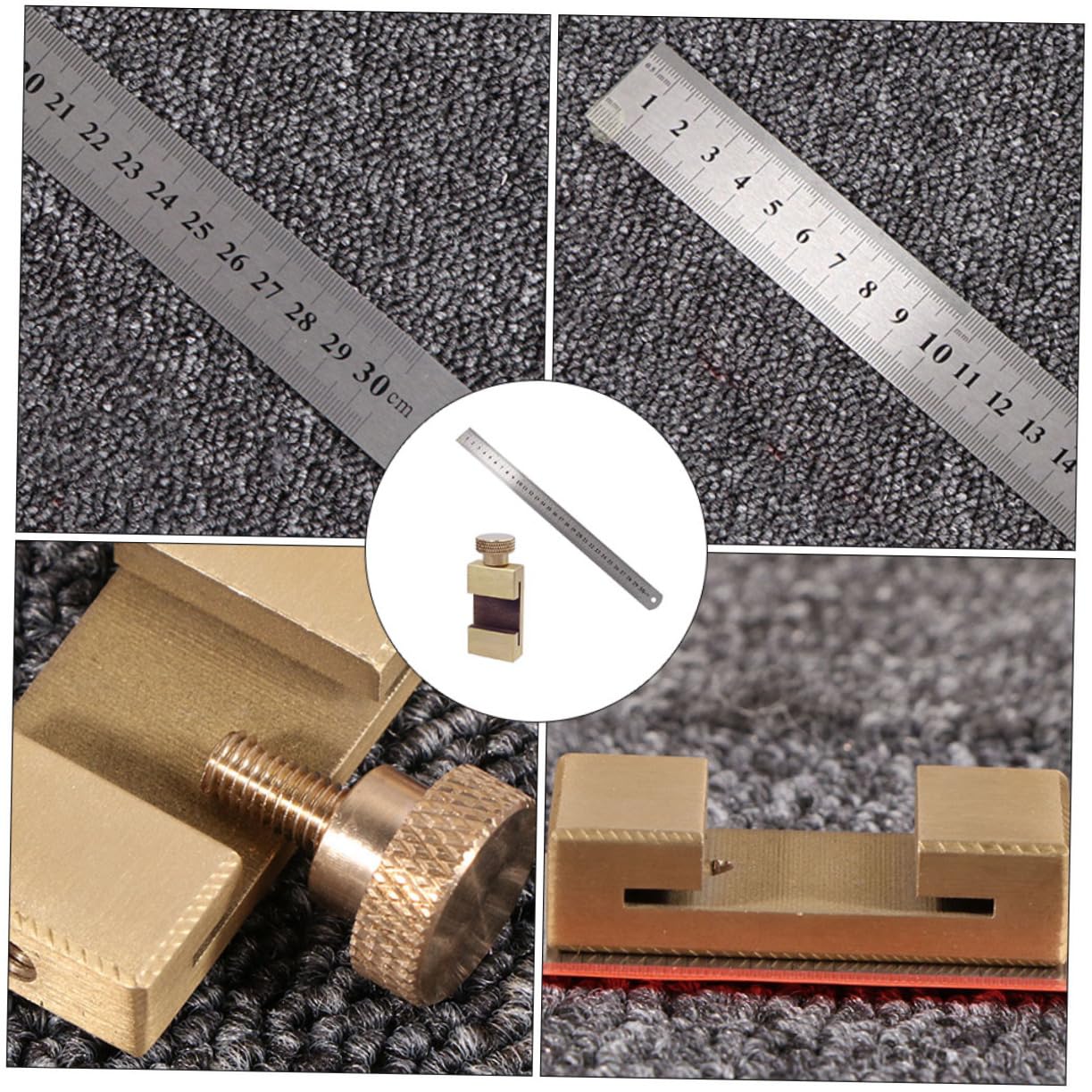 3 Set Di Di Marcatura Limitatore In Ottone Per Lavorazione Del Legno Righello Di Marcatura Dritto Strumento Di Misurazione Per Marcatura Per Lavorazione Del Legno